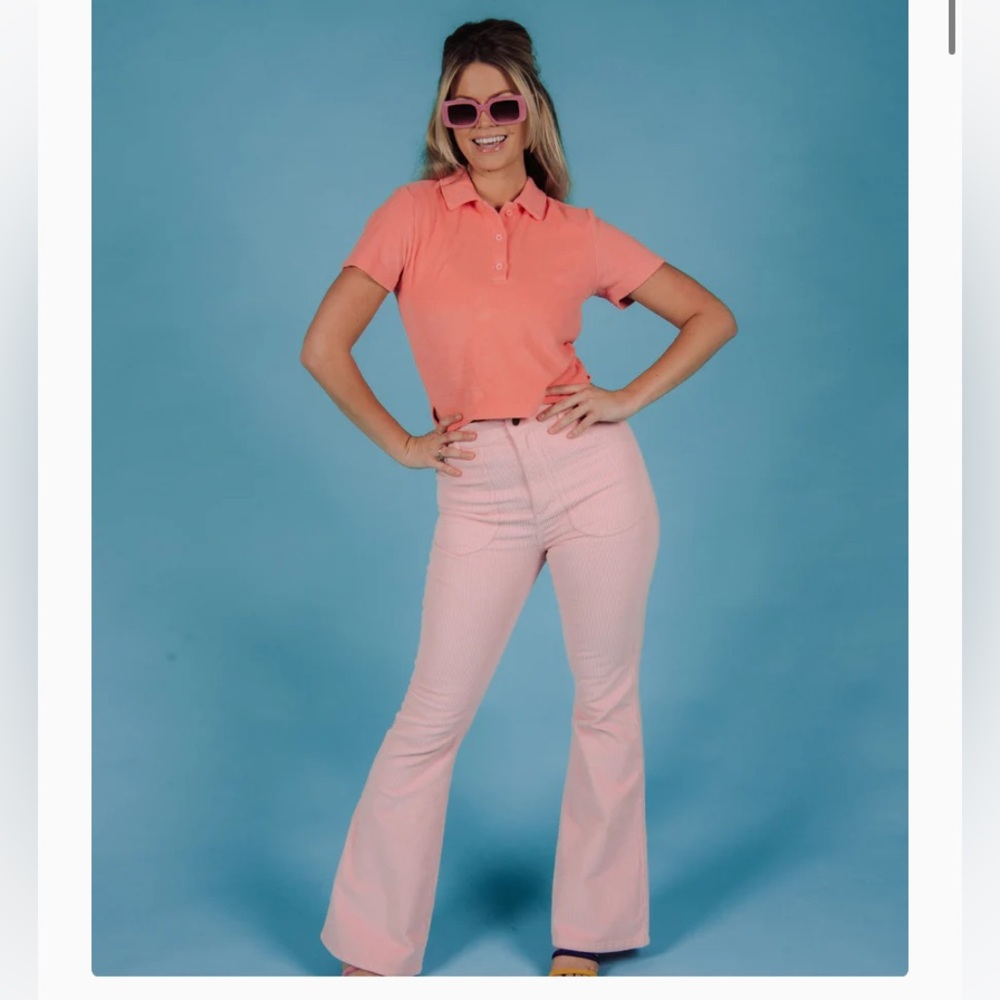 Hammies Corduroy Bell Bottoms - Pink -worn once- size 28